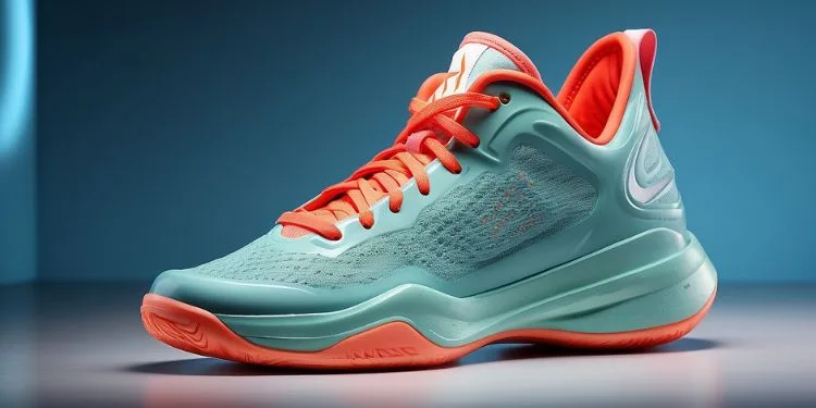 Mint green and orangeBasketball Shoes Design: The Artistic Approach 