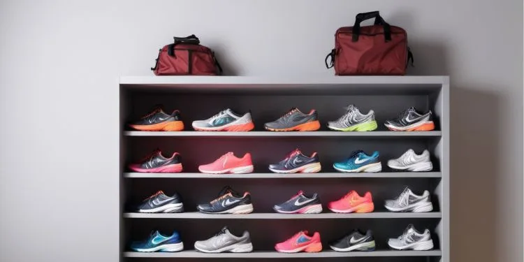 Clear plastic boxes can protect your running shoes from dust and moisture